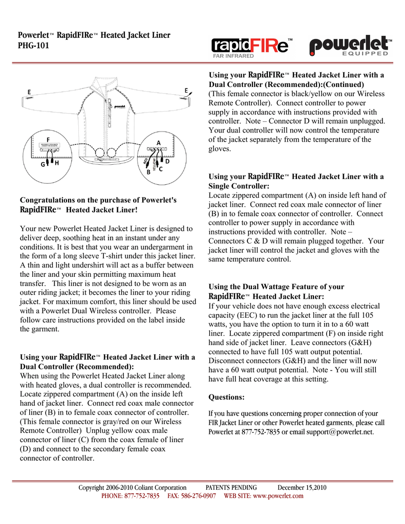 powerlet heated jacket