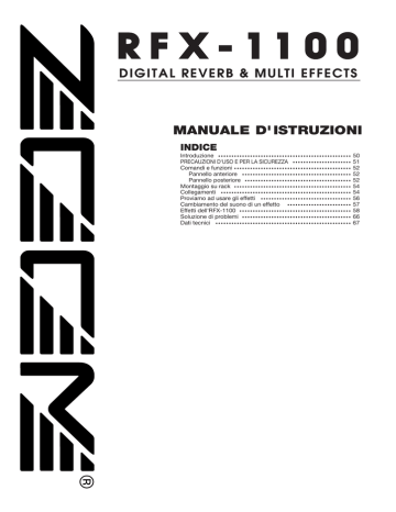 RFX-1100 Manuale Operativo (Italian) | Manualzz