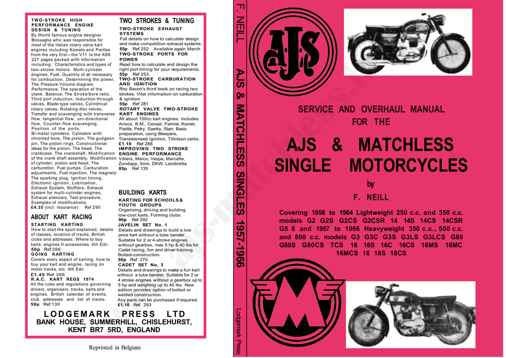 169 1964-67 AJS MATCHLESS 20 31 31CS 31CSR G9 G12 G12CS Motor Junta Conjunto