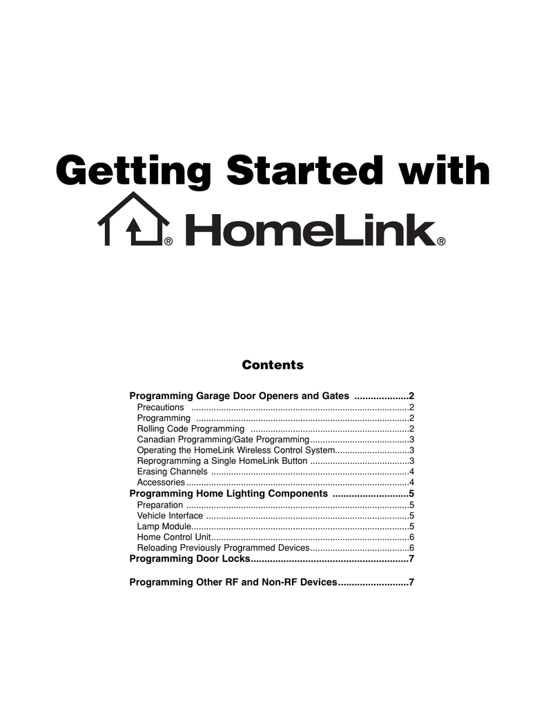 Homelink Ugdo Owner S Manual Manualzz Com