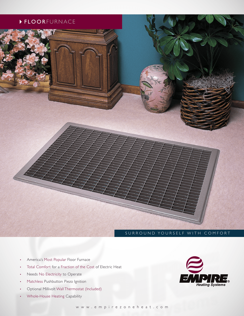 Empire Vented Gas Floor Furnace Brochure Manualzz Com