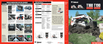 Specifications Bobcat T180 and T190 Compact Track Loaders | Manualzz