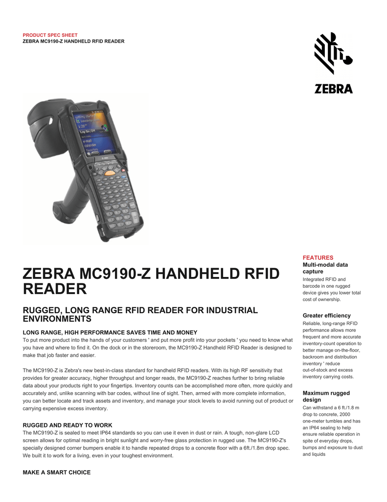 Datenblatt Motorola Mc3190 Z Englisch Manualzz