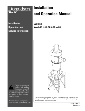 Cyclone Dust Collector Manual Iom Models 12 16 24 30 36 And 44 Manualzz