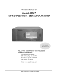 Teledyne 6200T Sulfides Analyzer Instruction manual