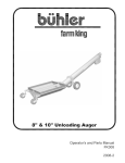 Farm King 8" and 10" UNLOADING AUGER Operator and Parts Manual