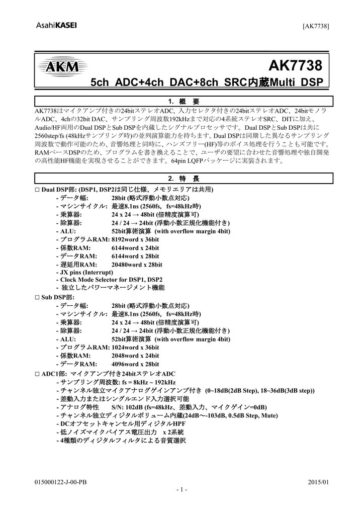 Ak7738vq Manualzz