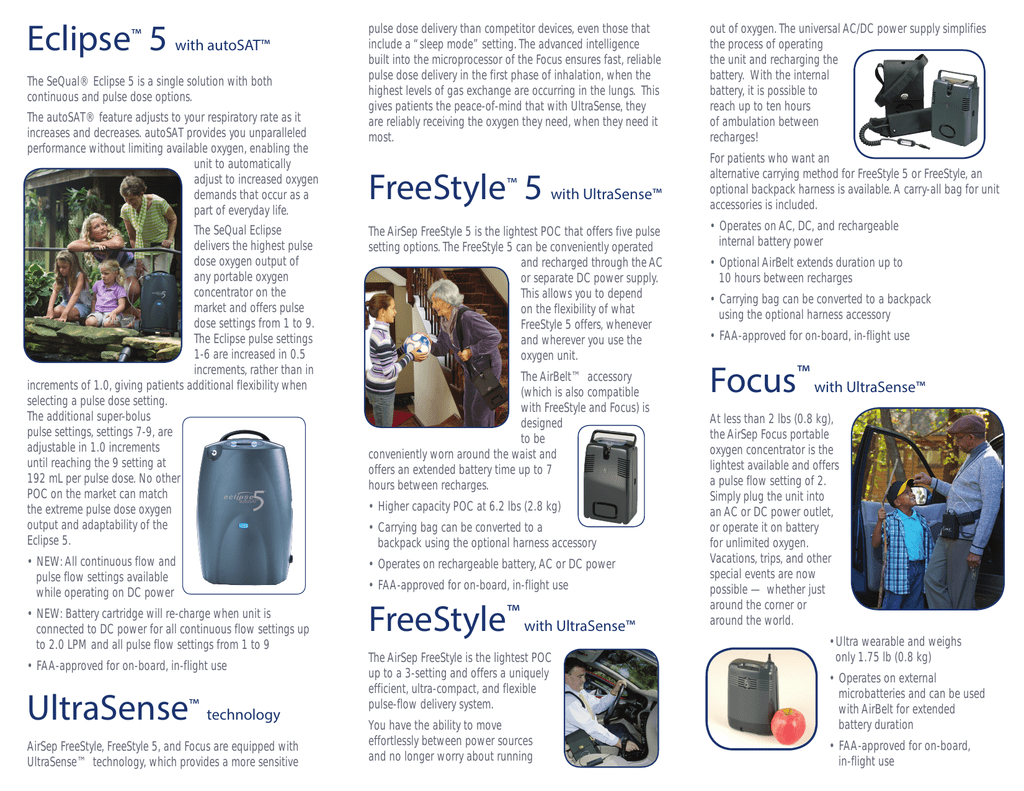 AirSep Portable Oxygen Transportability Patient Brochure | Manualzz