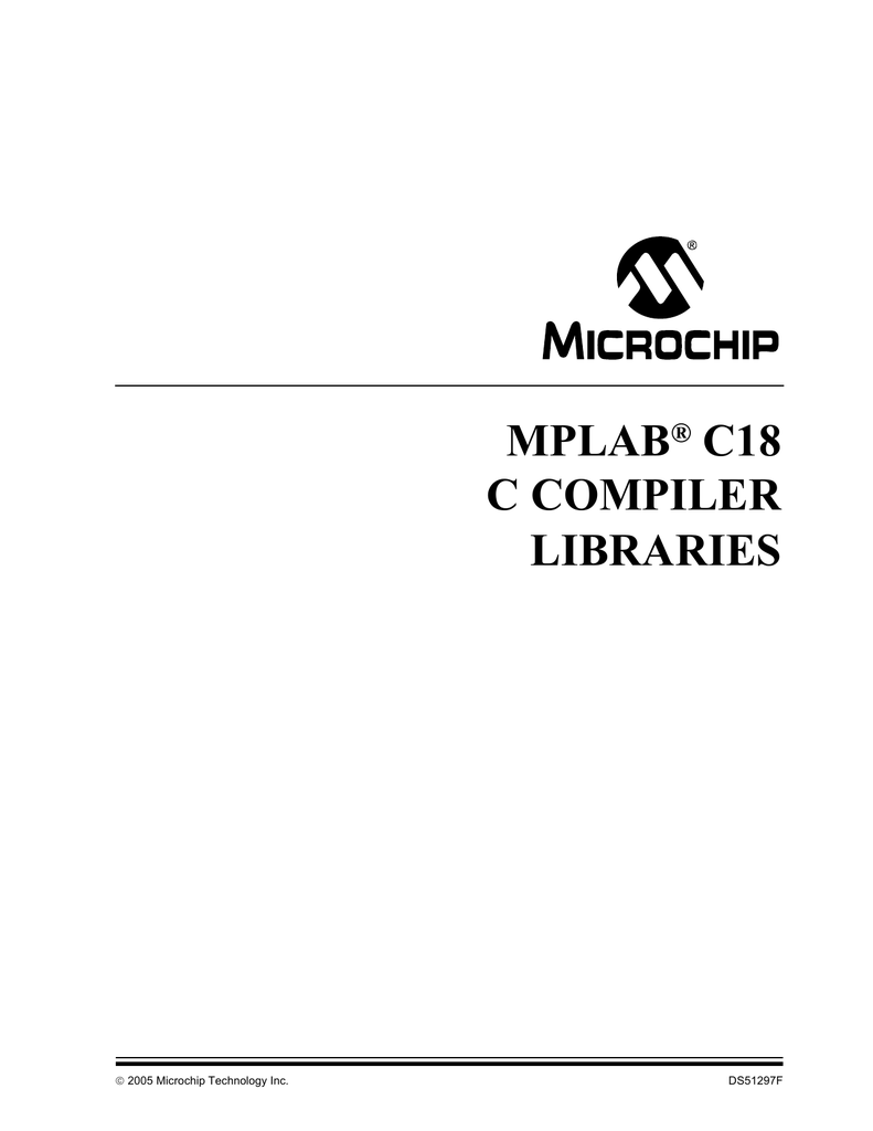 mplab c18 libraries