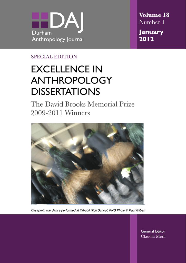 Best anthropology dissertations
