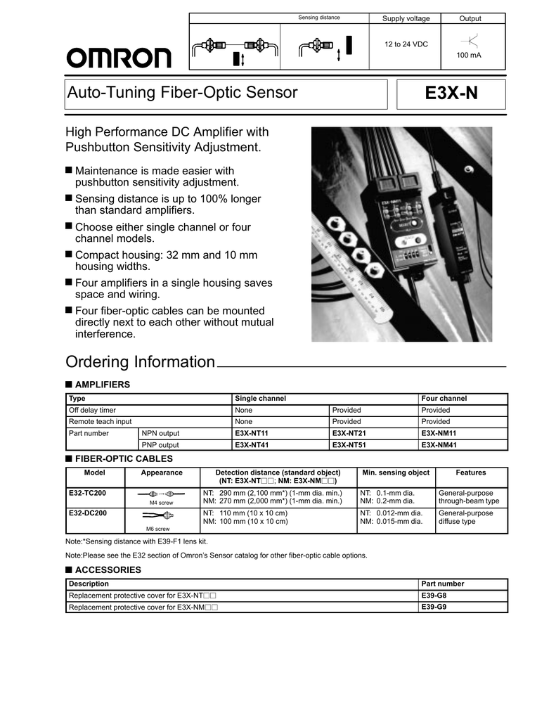 x N Auto Tuning Fiber Optic Sensor High Performance Dc Amplifier With Pushbutton Sensitivity Adjustment Manualzz