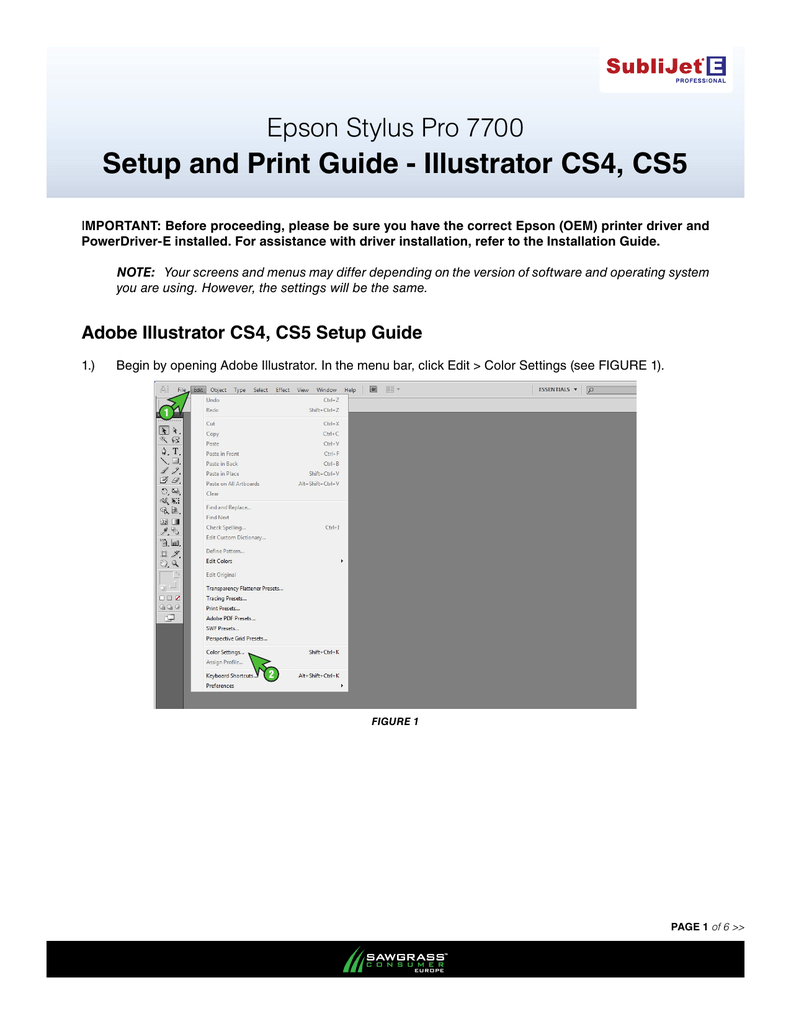 Setup And Print Guide Illustrator Cs4 Cs5 Manualzzcom - 