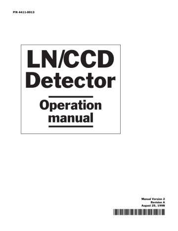 LN CCD operation manual | Manualzz