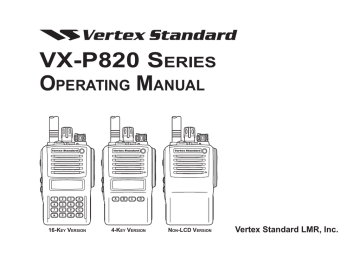 VX-P820 S O M erieS | Manualzz
