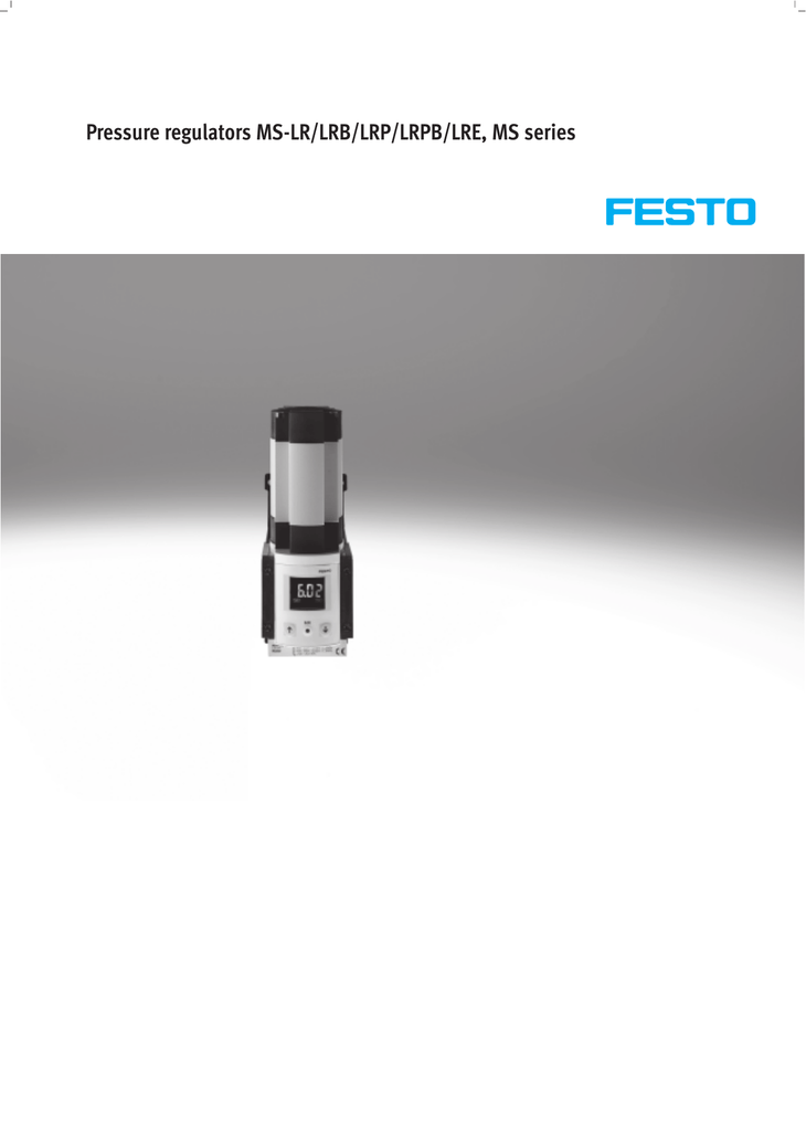 Festo precision pressure regulator MS6-LRP-1/4-D5-A8M-E11-WR-Z with manometer 