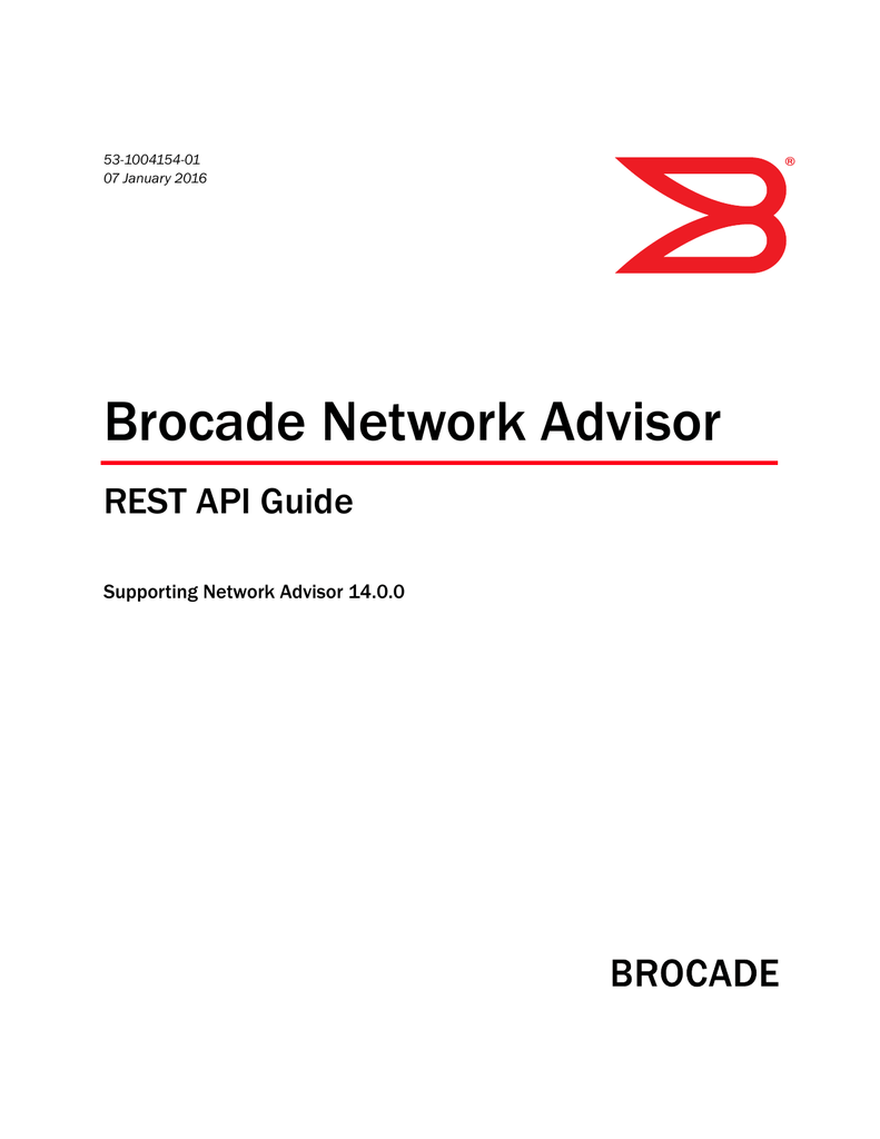brocade san switch rest api