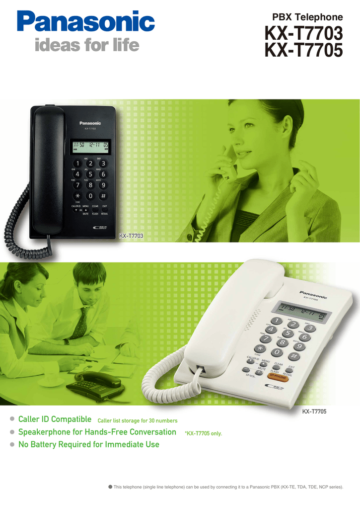 Kx T7703 Kx T7705 Pbx Telephone Caller Id Patible Manualzz