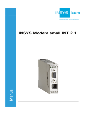 INSYS Modem small INT 2.1 Manual | Manualzz