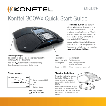 Konftel 300WX Quick Guide | Manualzz