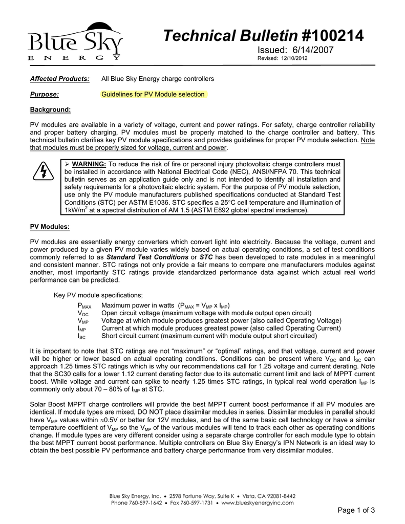 Guidelines For Pv Module Selection Manualzz