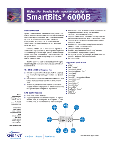 Spirent-Smartbits 6000B | Manualzz