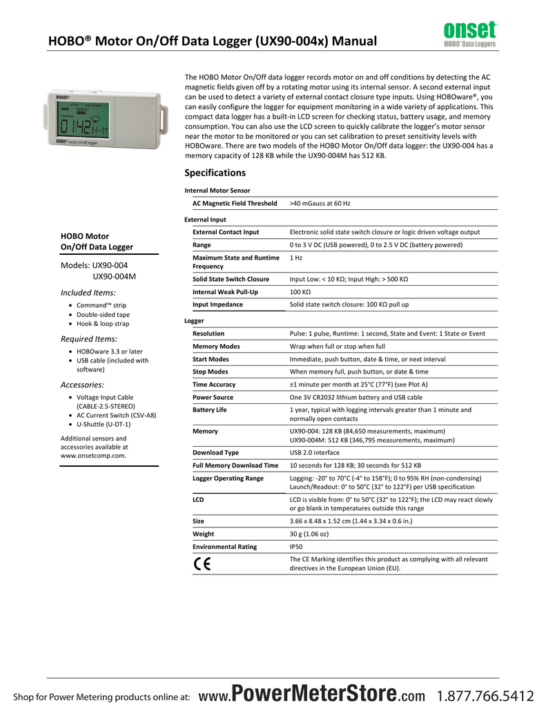 Hobo Light On Off Data Logger Shelly Lighting