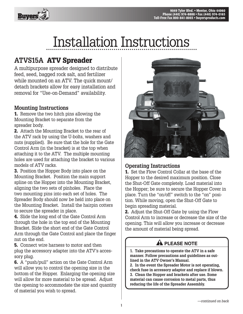 Buyer Salt Spreader Wiring Diagram