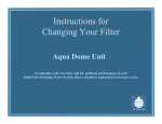 Aqua Dome Unit Instructions