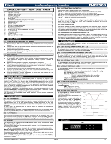 dixell V620 Installation And Operating Instructions Manual | Manualzz