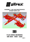 Sitrex SM 120, SM 150, SM 180 Finishing Mowers User Manual | Manualzz