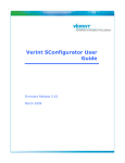 Verint SConfigurator User Guide for S1504e-R receiver, S17XXe transmitters, S1900e transmitters, S1900e receiver, S4100 transmitter/receiver system