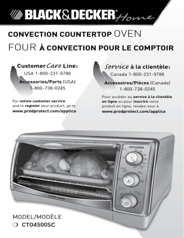 Black and Decker Appliances CTO4500SC CONVECTION COUNTERTOP OVEN Use and Care Manual | Manualzz