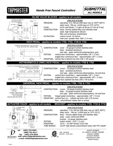Midmark Tapmaster Installation manual | Manualzz