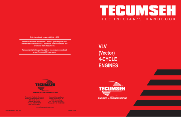 Tecumseh Engines Vector Mechanic's Handbook 695578
