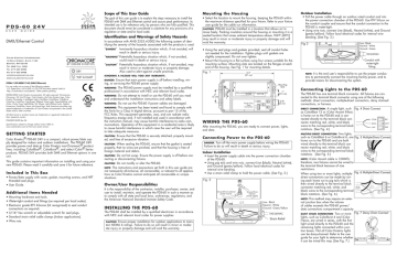 PDS-60 24V user guide | Manualzz