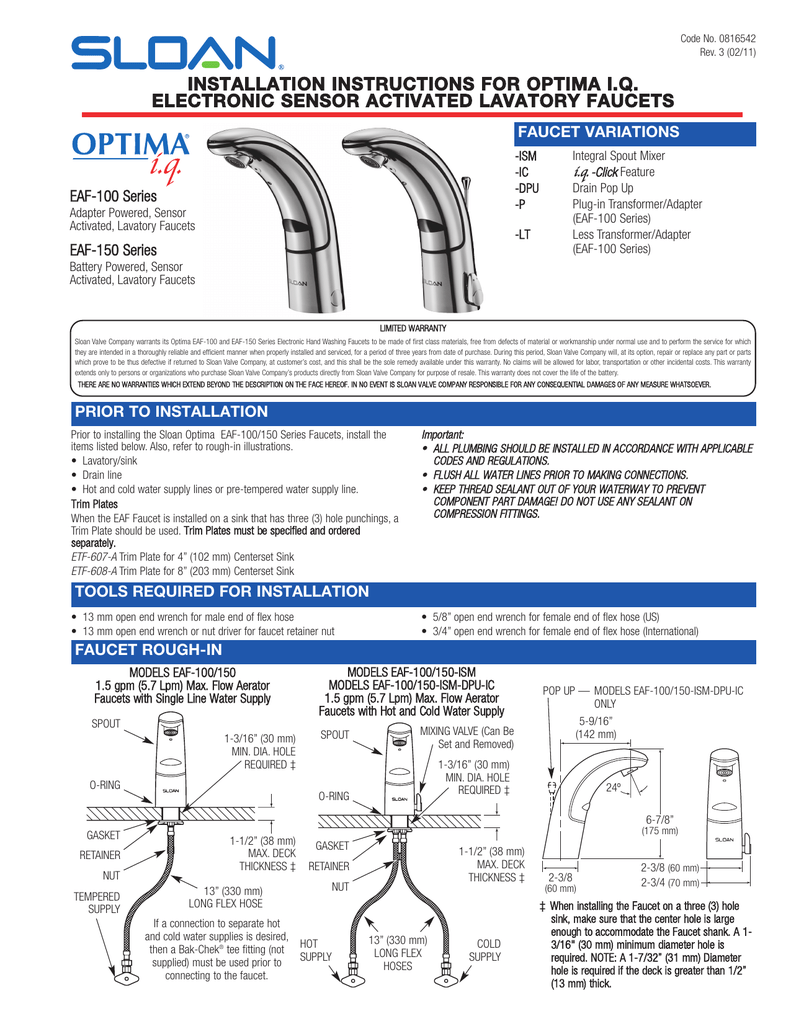 Sloan Eaf250 Troubleshooting Deals Outlet rbk.bm