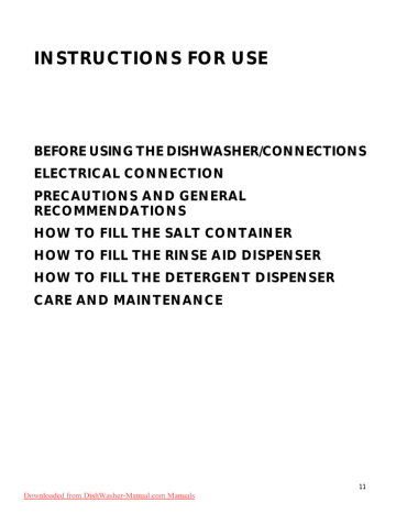 Whirlpool WP 75 Dishwasher User Guide Manual PDF | Manualzz