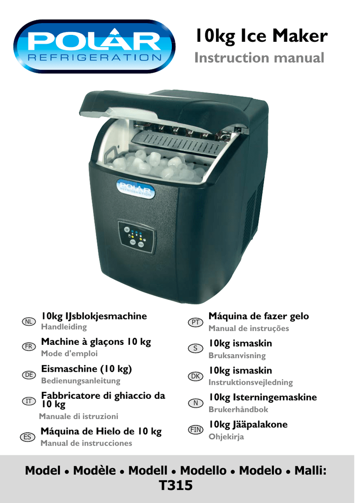 Polar Counter Top Ice Maker 10kg Output T315, T315