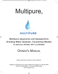 Drinking Water System Aquaversa MP750SC, MPCT, Aquaperform MP880SC Owner's Manual