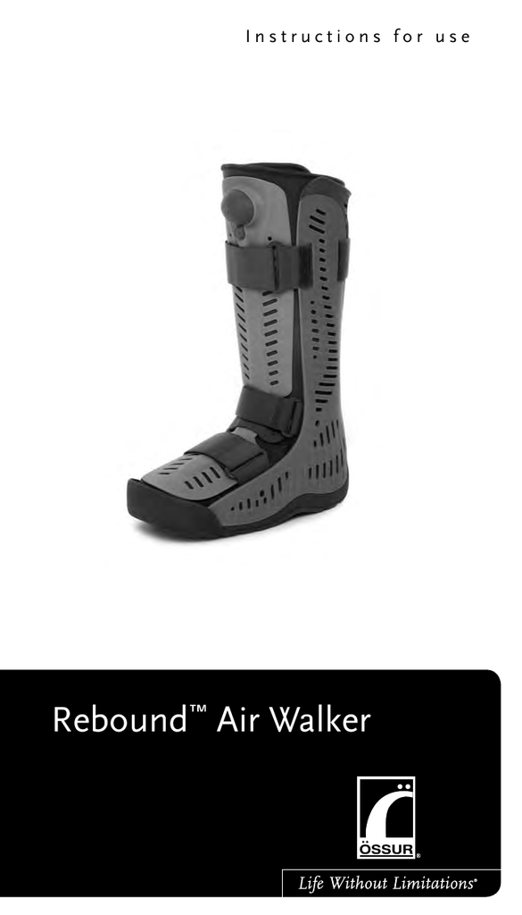 Rebound Low Top Air Walking Boot Instructions For Use Manualzz