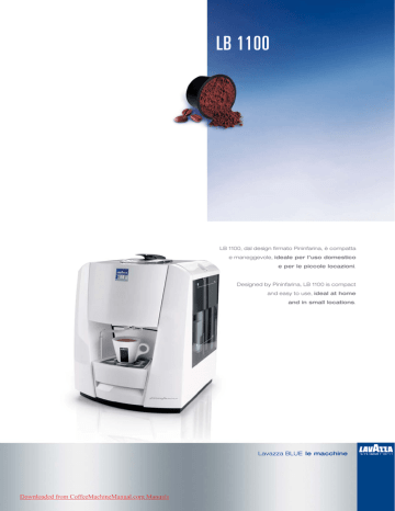 Lavazza LB 1100 User Guide Manual pdf | Manualzz