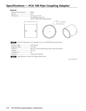 Extron PCA 100 Specification | Manualzz