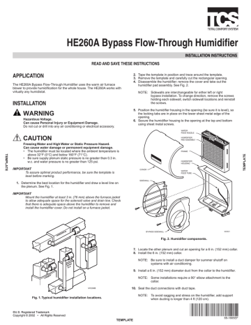 Inst Manual HE260A | Manualzz