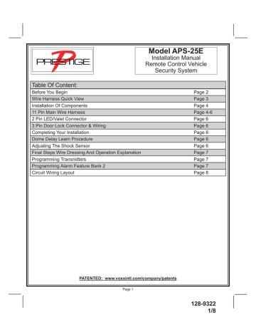 Prestige APS-25E Installation manual | Manualzz