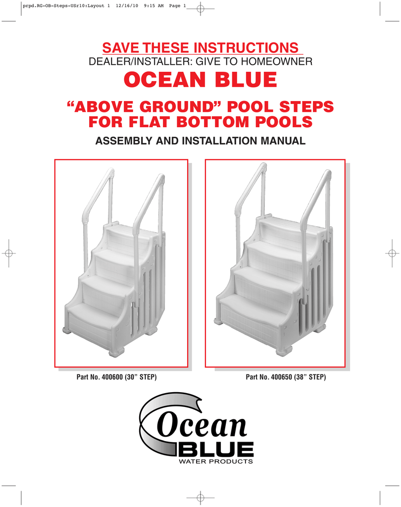 38 Ocean blue 400650 Mighty Step for Swimming Pools 