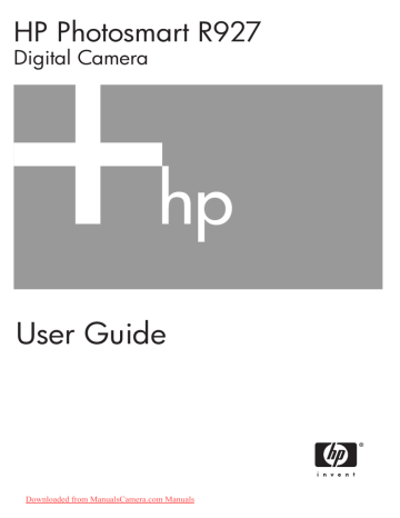 HP PhotoSmart R927 User manual | Manualzz
