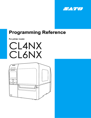 Sato Clnx Programming Reference Guide Manualzz