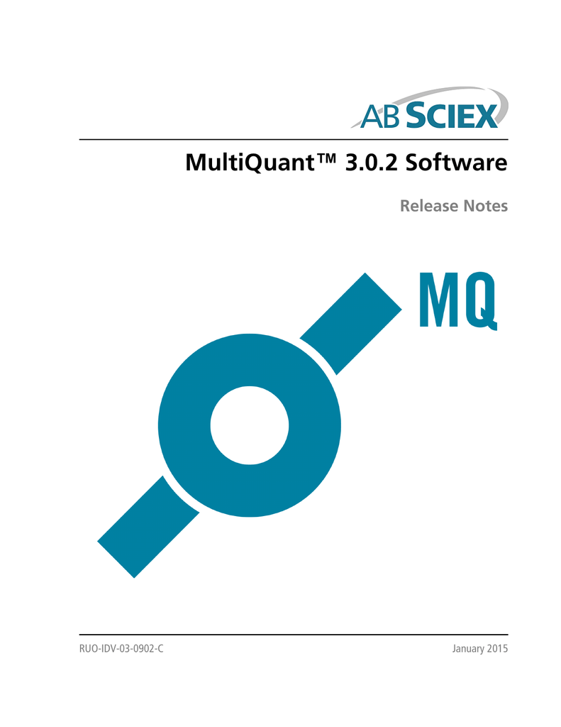MultiQuant™ 3.0.2 Release Notes Manualzz