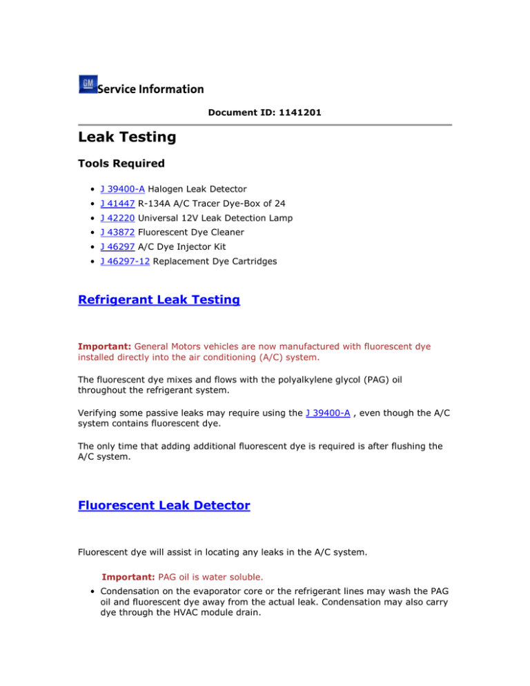 Ac Leak Detection Manualzz