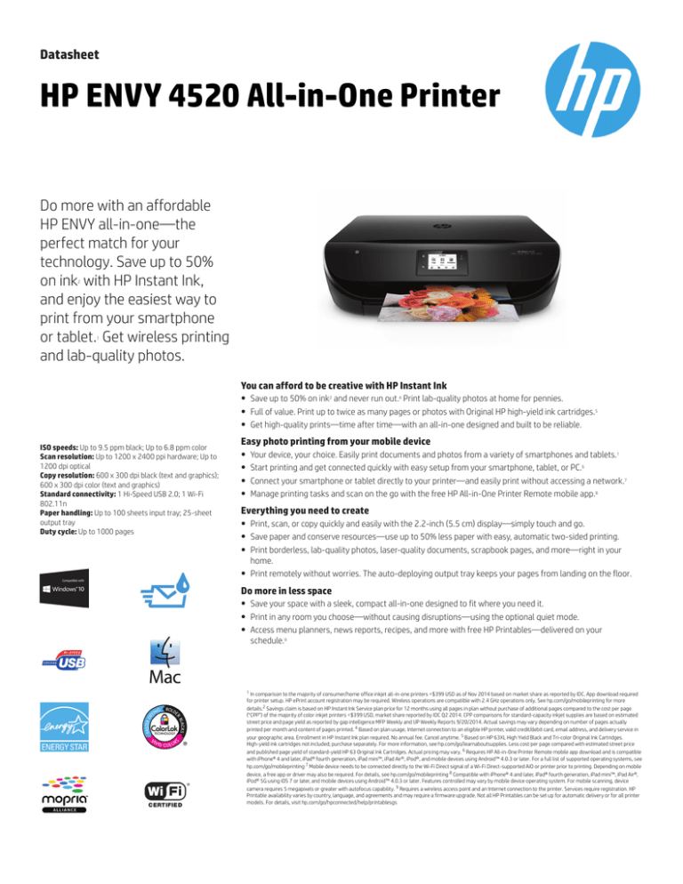 Hp Envy 4520 All In One Printer Manualzz